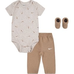 3PK BODYSUIT & WAFFLE PANT ベビー ボディスーツ セットアップ BEIGE（X0L） 6M12Mサイズ（日本：80cm ※6-12ヶ月） NN1190