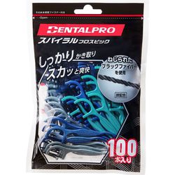 デンタルプロ スパイラルフロスピック 100P [オーラル 歯間清掃具]