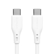 USB Type-C to USB Type-C ソフトシリコンケーブル 1m ホワイト OWL-CBSCC10-WH