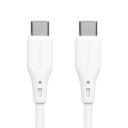 USB Type-C to USB Type-C ソフトシリコンケーブル 2m ホワイト OWL-CBSCC20-WH