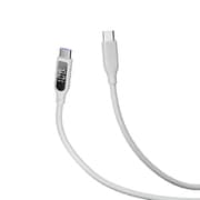 シリコンケーブル USB-C to USB-C 1m タッチボタン付きディスプレイ PD100W対応 ホワイト CIO-SL-SC-V2-CC1-WH