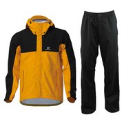メンズブレステックレインスーツ メンズ レインウェア上下セット オレンジ×ブラック(183009) Sサイズ ODS97030