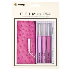 ETIMO（エティモ） クッショングリップ付き かぎ針セット 3本入 ロゼ TER-15