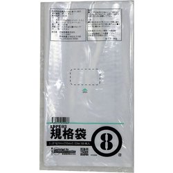 1000枚小箱売：PE規格ポリ袋03透明8号10冊入（100枚/冊） 00723008