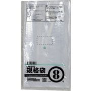 1000枚小箱売:PE規格ポリ袋03透明8号10冊入(100枚/冊) 00723008