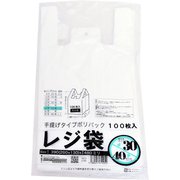 2000枚ケース売:レジ袋乳白東30西40号20冊入260(390)x480(100枚/冊) 00723130