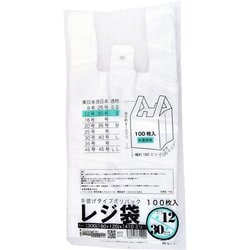 2000枚ケース売：レジ袋透明東12西30号20冊入180（300）x410（100枚/冊） 00723212