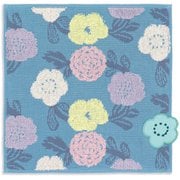 70-3860075 [kippis クッカセッペリ 25cm×25cm ブルー タオルハンカチ]