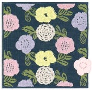 70-3860075 [kippis クッカセッペリ 25cm×25cm ネイビー タオルハンカチ]