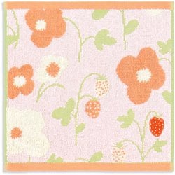 70-3870075 [kippis マルヤッタ 25cm×25cm ピンク タオルハンカチ]