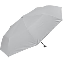 折りたたみ傘 晴雨兼用 ピーチドロップ遮光カーボン軽量ミニ65 65cm イージーオープン 遮光・遮熱 グレー 51982