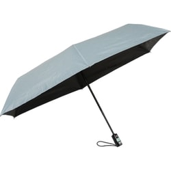 折りたたみ傘 晴雨兼用 ハレとケ 60cm 自動開閉 遮光 遮熱 UVカット 6本骨 グラスファイバー骨使用 サックス LJ-260390