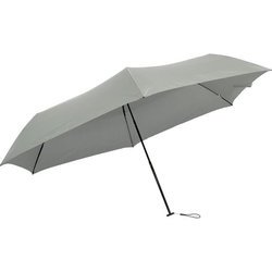 折りたたみ傘 LIGHT WEIGHT 60cm 手開き式 軽量 約145g 6本骨 カーボンファイバー骨使用 グレー LJ-268350
