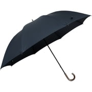 長傘 キレがある傘 80cm 手開き式 ナノ撥水加工 8本骨 グラスファイバー骨使用 ワイド ネイビー LJ-220340