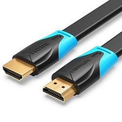 フラットHDMIケーブル HDMI1.4 1080/60Hz 10m ブラック VA-0799