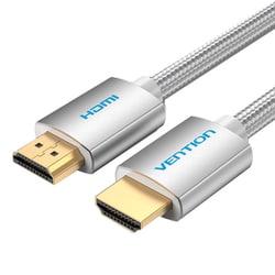 HDMIケーブル HDMI2.0 4K/60Hz コットンケーブル 1m シルバー AA-0911