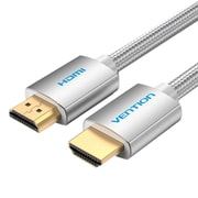 HDMIケーブル HDMI2.0 4K/60Hz コットンケーブル 2m シルバー AA-0935