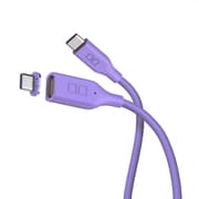 マグネットシリコンケーブル USB-C to USB-C 0.5m PD100W対応 パープル CIO-SLMG-CC05-PP