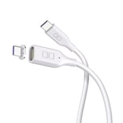 マグネットシリコンケーブル USB-C to USB-C 0.5m PD100W対応 ホワイト CIO-SLMG-CC05-WH