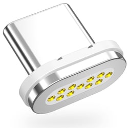 CIO-SLMG-T-C-WH [マグネットシリコンケーブル専用 USB-C端子 磁石で脱着 100W対応 ホワイト]