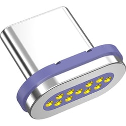 CIO-SLMG-T-C-PP [マグネットシリコンケーブル専用 USB-C端子 磁石で脱着 100W対応 パープル]