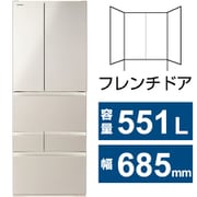 冷蔵庫 VEGETA(ベジータ) FHシリーズ(551L・幅68.5cm・フレンチドア(観音開き)・6ドア・サテンゴールド) GR-Y550FH-EC