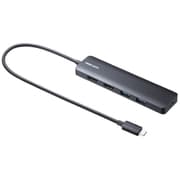 USB Type-C ドッキングステーション PD85W USB A×2/HDMI×2 4K/60Hz対応 2画面出力 ケーブル長30cm 5Gbps対応 ブラック USB-5TCHHPS22BK