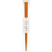 木箸 八角木目漆 取箸 黄 27cm 漆塗り 日本製