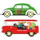 JLPK023A2TW 1/64 Turtle Wax バージョン A 2-カー セット [ダイキャストミニカー]