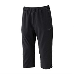 ストレッチクロス7分丈パンツ ユニセックス フィットネス 3/4パンツ ブラック（09） Lサイズ 32MDC011