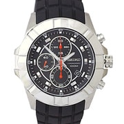 クロノグラフ クォーツ SS ラバー100M BK メンズ 並行輸入品 1年保証 SNDD73P2