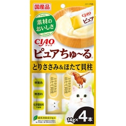 CIAO ピュア ちゅ～る とりささみ＆ほたて貝柱 14g×4P