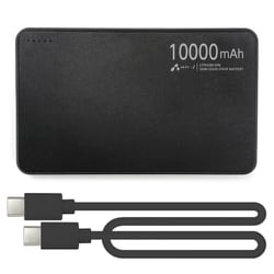 モバイルバッテリー 10000mAh 準固体リチウムイオン ブラック MB-SS10000 BK