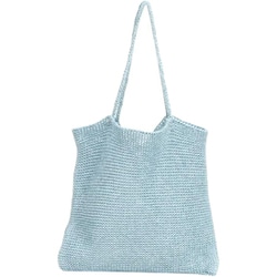 10-00-01280 cache cache カシュカシュ ラメ糸編みトートバッグ トートバッグ ブルー cache01280