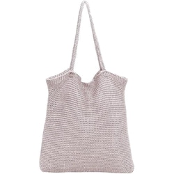 10-00-01280 cache cache カシュカシュ ラメ糸編みトートバッグ トートバッグ ピンク cache01280
