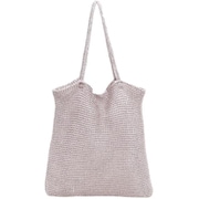 10-00-01280 cache cache カシュカシュ ラメ糸編みトートバッグ トートバッグ ピンク cache01280