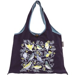 DJS-001 DESIGNERS JAPAN 刺繍トートバッグ バッグ 山の鳥 djsbag