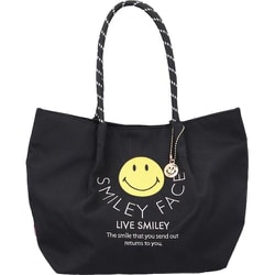 STNI-01 SMILEY FACE 刺繍トート トートバッグ ブラック stni01