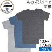 4920850 [【男の子】半袖インナー 3枚組 杢無地/肌触りやわらか 100cm 【綿混/吸水速乾】]