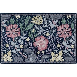マット 玄関 約45×70cm コンプトン モリス MORRIS ネイビー ダークブルー すべり止め FH1713_11DB