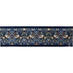キッチンマット 50×180cm いちご泥棒 モリス MORRIS ブルー すべり止め 洗える FT1702A_23B