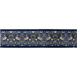 キッチンマット 50×210cm いちご泥棒 モリス MORRIS ブルー すべり止め 洗える FT1702A_26B