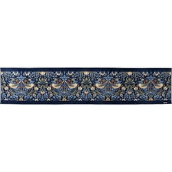 キッチンマット 50×240cm いちご泥棒 モリス MORRIS ブルー すべり止め 洗える FT1702A_29B
