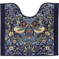 トイレマット 60×65cm いちご泥棒 モリス MORRIS ブルー すべり止め 洗える FT1702A_92B