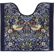トイレマット 60×65cm いちご泥棒 モリス MORRIS ブルー すべり止め 洗える FT1702A_92B