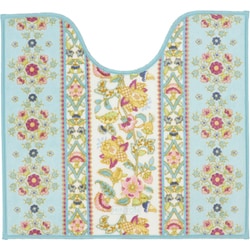 トイレマット 60×65cm タイルハドン ブルー ミントン MINTON すべり止め 洗える FT1290_92B