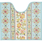 トイレマット 60×65cm タイルハドン ブルー ミントン MINTON すべり止め 洗える FT1290_92B