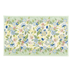 キッチンマット 50×80cm ハドンミニブーケ グリーン ミントン MINTON すべり止め 洗える 抗菌防臭 FT1233_13G