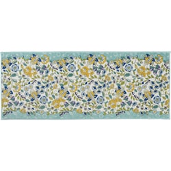 キッチンマット 50×240cm ガーデンナチュール ブルーグリーン ミントン MINTON すべり止め 洗える 抗菌防臭 FT1230_29BG