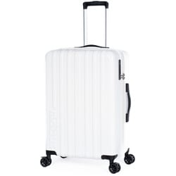 スーツケース mobus 拡張タイプ 旅行日数目安：5～7泊 65L/拡張時77L フットストッパー USB充電ポート TSAロック搭載 アイボリー MBC-1912-24W